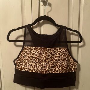 ZYIA Active Black Leopard All-Star Bra